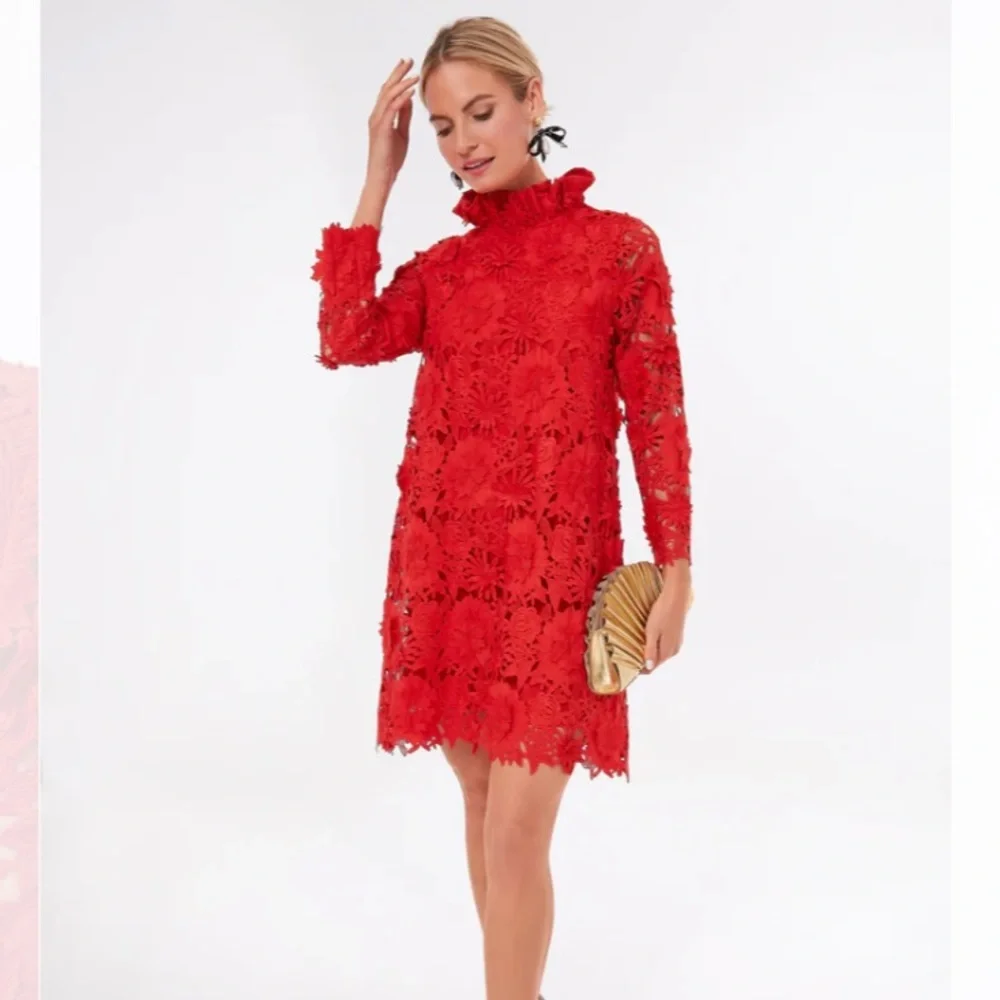 Red Guipure Lace Daphne Dress
TUCKERNUCK - Picture 1 of 11